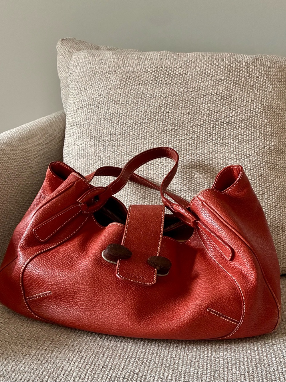 Tod’s Pebbled Leather Shoulder Bag